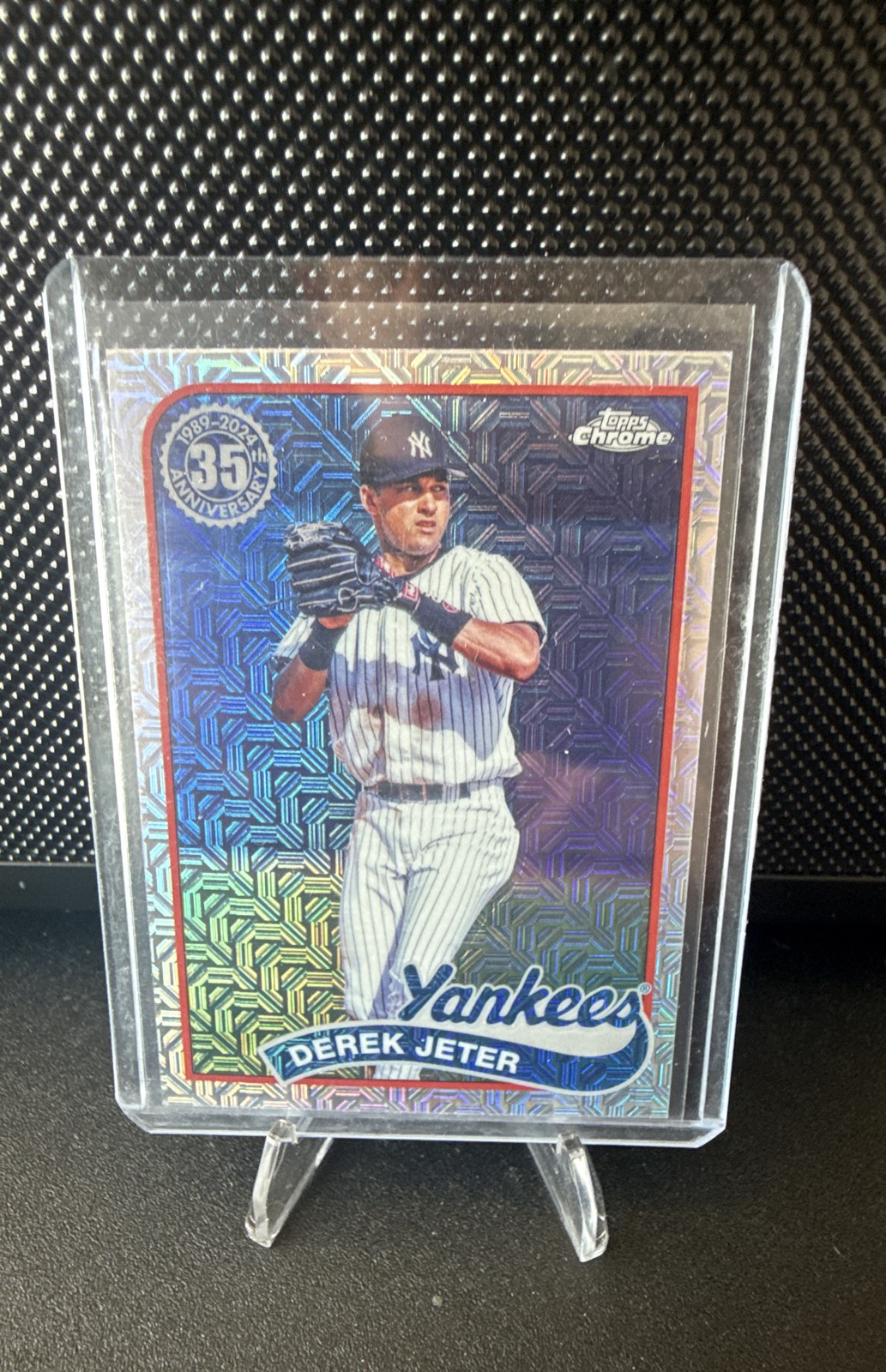 2024 Topps Series 2 - 1989 Topps Chrome Silver Pack Mojo Derek Jeter #2T89C-25