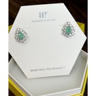 Bomb Party RBP4966 The Inga Earrings LC Mint Green Tourmaline Fused w Quartz