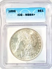 1896 ICG MS64+ Morgan Silver Dollar Nice Luster