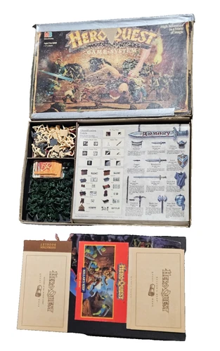RARE Vintage 1990 Hero Quest Game System Board Game  by Milton Bradley