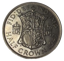 1947 GB KING GEORGE VI HALF CROWN COIN - UNC Free UK tracked Insured Post. #G79
