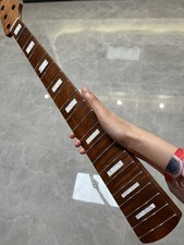 NUOVO 5 corde raso 20 tasti arrosto fiamma acero jazz basso chitarra collo 34 pollici