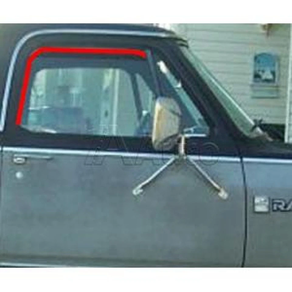 Par de sellos de canal de funcionamiento de vidrio para ventana superior delantera para camioneta Dodge D W 61-71 Foto 3 de 3