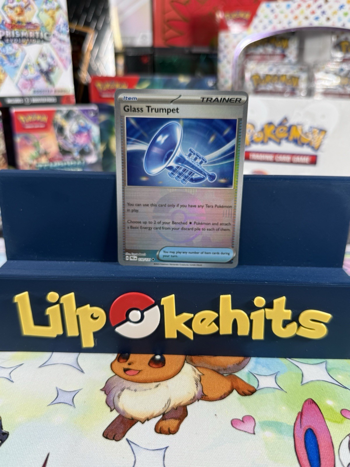 Glass Trumpet (Pokeball) Reverse 110/131 Prismatic Evolutions NM Condition