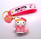 Hello Kitty Keychain Pink Pajamas Sleep Mask Bag Charm Purse Accessory Cute