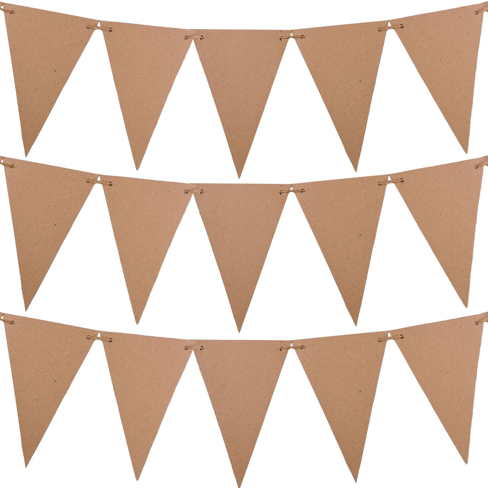 Bunting Make Your Own 25 Kraft Card Bunting Flags With Jute String Party Banner