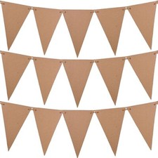 Bunting Make Your Own 25 Kraft Card Bunting Flags With Jute String Party Banner