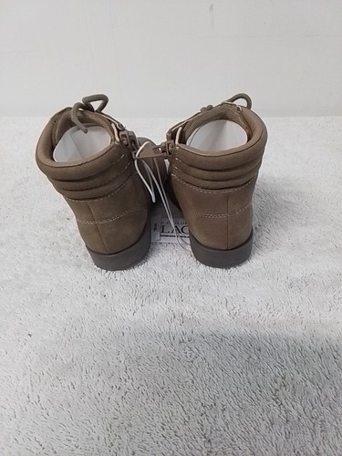 Size 6 Toddler's The Children's Place Girls Flower Zip Up Tan High Top Booties - Picture 4 of 5