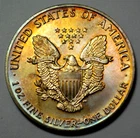 1991 American Silver Eagle $1 Dollar Nat. Monster Toning 1 Oz .999 Silver Coin!