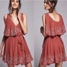Free People Silvia Wrap Boho Gypsy Beaded Dress Size XSmall