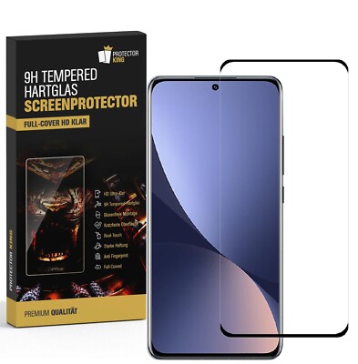 6x 9H Panzerfolie für Xiaomi 12 FULL CURVED Hartglas Folie Schutzglas HD KLAR