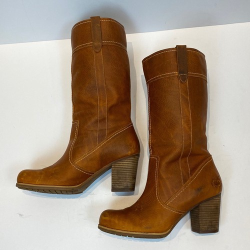 TIMBERLAND Women's RUDSTON Boots UK7.5 W Brown Pull-On Waterproof Earthkeepers - Picture 4 of 15