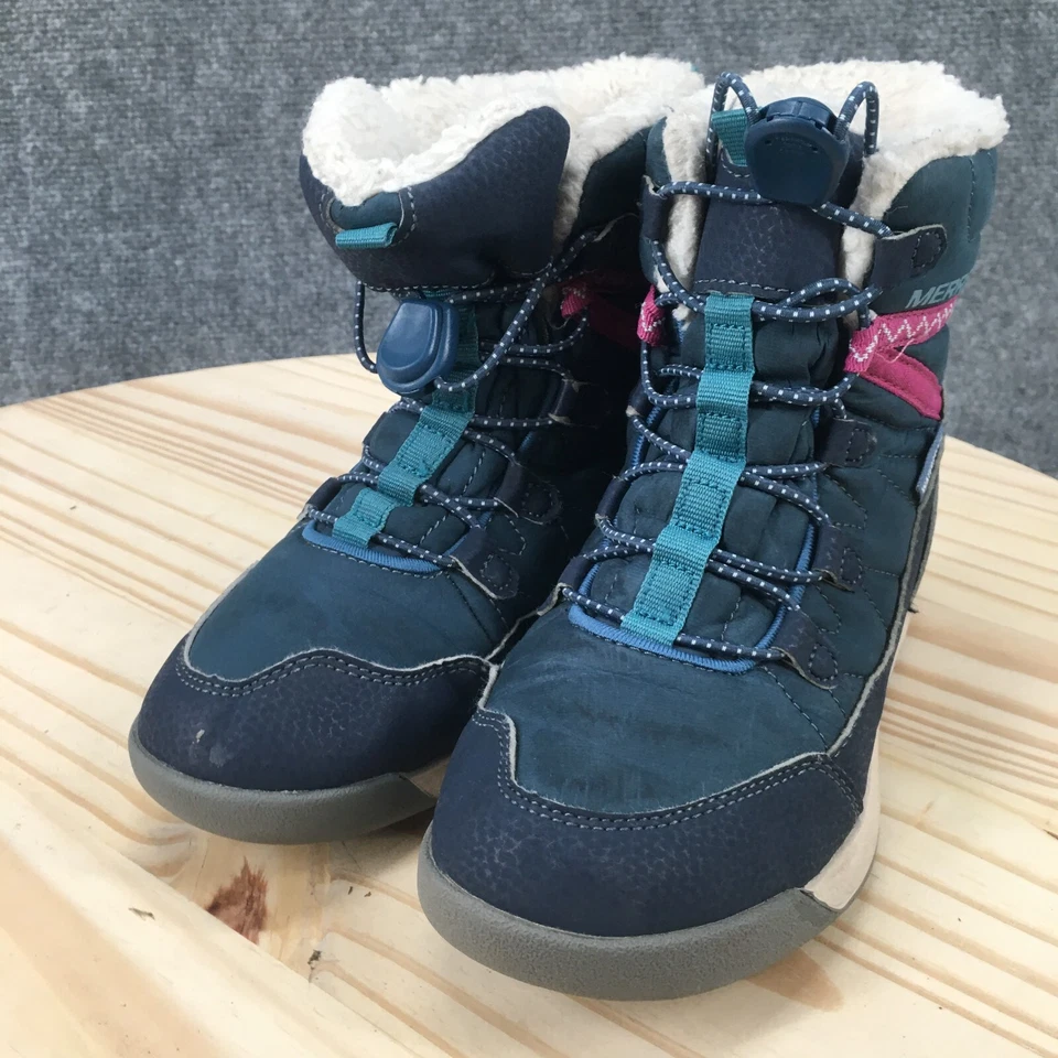 Merrell Botas de Nieve Impermeables Juveniles 2 M Crush 3.0 Azul Con Cordones Imitación Piel MK166125 Foto 3 de 4