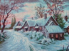 Needlepoint tapestry painted canvas D451 - Winter 18"x24" GobelinL
