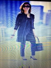 SALE @ New ASHRO Leather Look Jacket Suit Dress Pants 3 pc Wardrober Women Sz 10