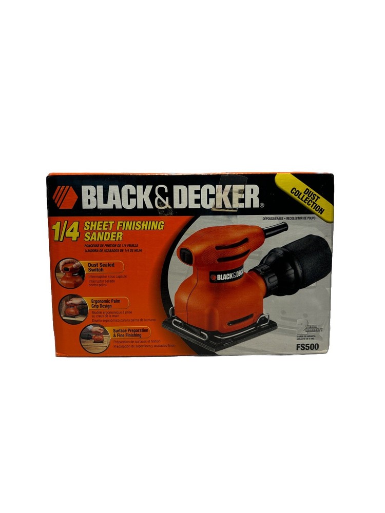 Black & Decker  1/4 in Sheet Finishing Palm Sander FS500/with Dust Collector
