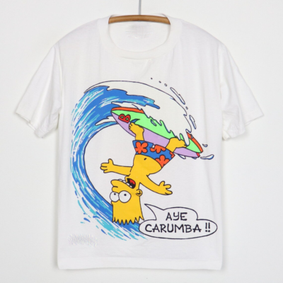 #ad #ad Vtg 1989 The Simpsons Bart Simpson Aye Carumba Cotton White S 5XL Shirt TR014 $20.99