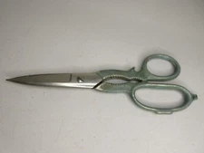 Clauss Vintage Kitchen Shears Scissors Green Handle Jar Claw Bottle Opener