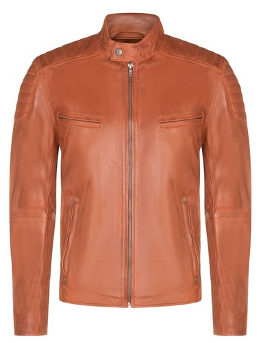 Giacca Moto Infinity Leather In Pelle 100% - Stile Vintage, Trapuntata