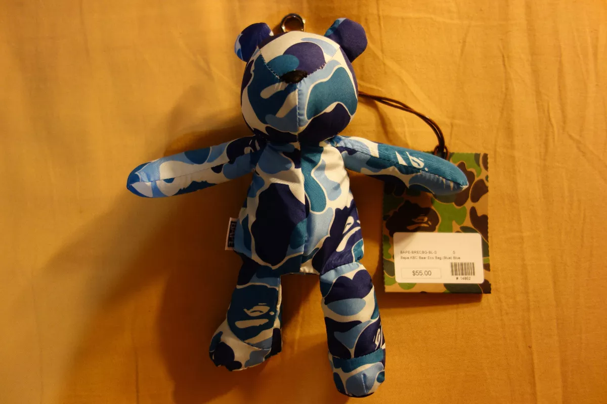 BAPE by A Bathing Ape ABC Camo Bear Eco Bag "Blue Camouflage&