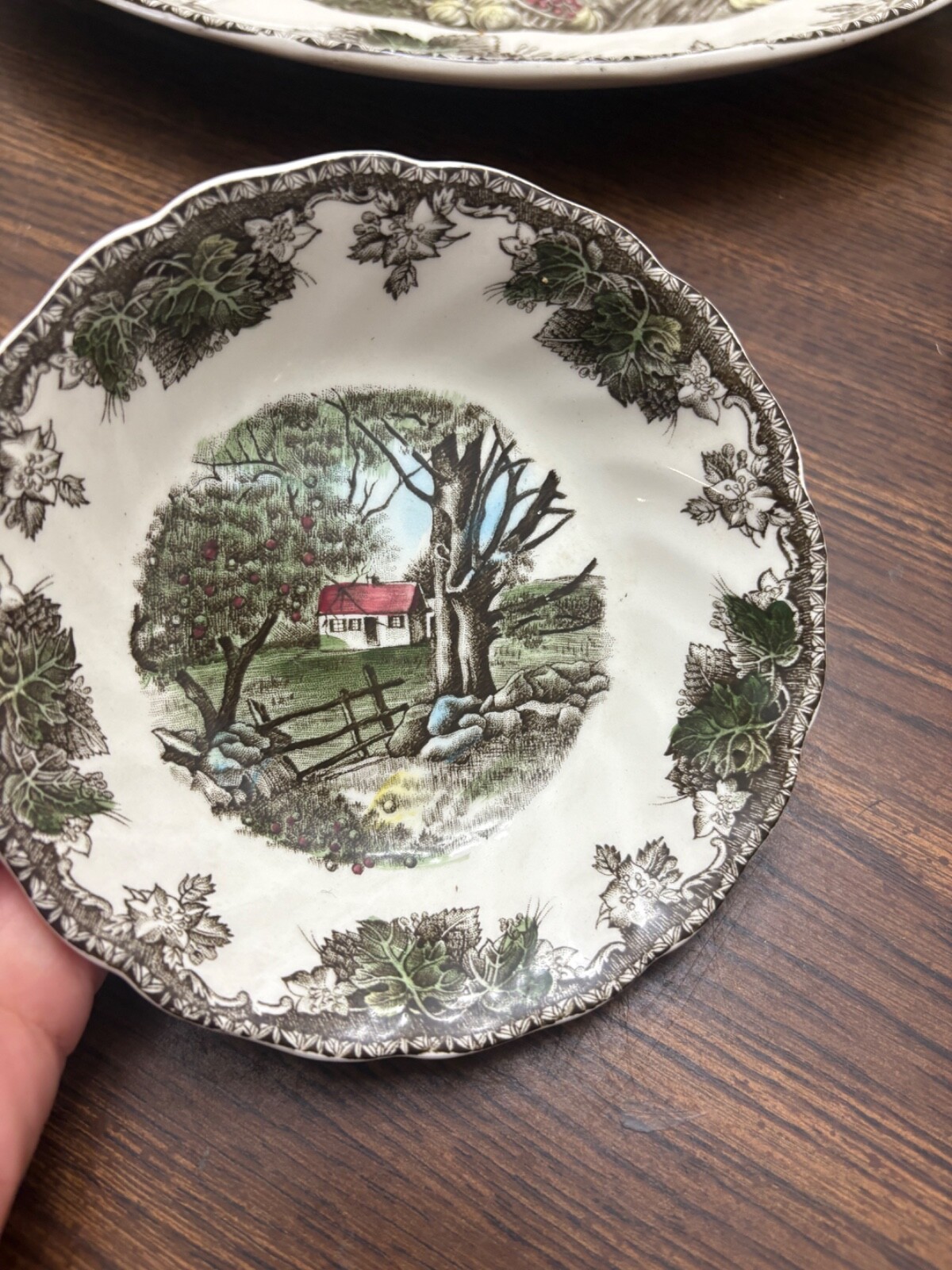 Johnson Brother FRIENDLY VILLAGE  7 3/4” Salad Plate /s MADE IN ENGLAND