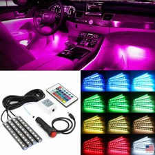 Rgb Led Glow Interior Car Lamp Kit Under Dash Foot Well Seats Inside Lighting Us Rgb Led Glow Interior Car Lamp Kit Under Dash Foot Well Seats Inside Lighting Us