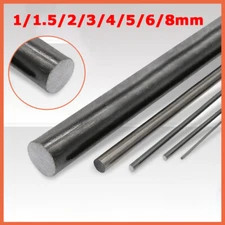 Carbon Fibre Tubes Rods Strips 200mm Length 1,1.5,2,3mm,4mm,5mm,6mm,8mm Diameter