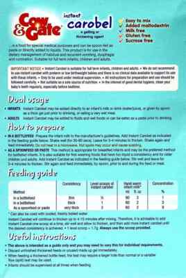 Cow Gate Instant Carobel A Gelling or Thickening Agent 135g Pack of