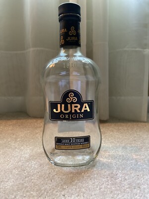 Jura Orgin Aged 10 Years Scotch Whiskey Bottle.