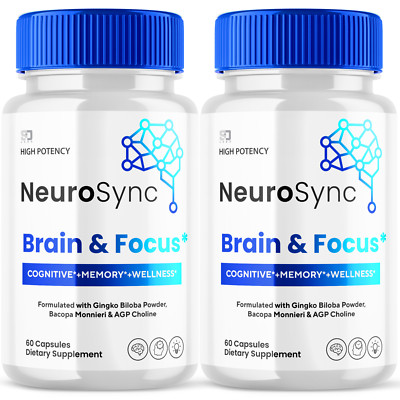 Neuro Sync Support Brain Health, Promotes Focus & Overall Wellness (2 Pack)