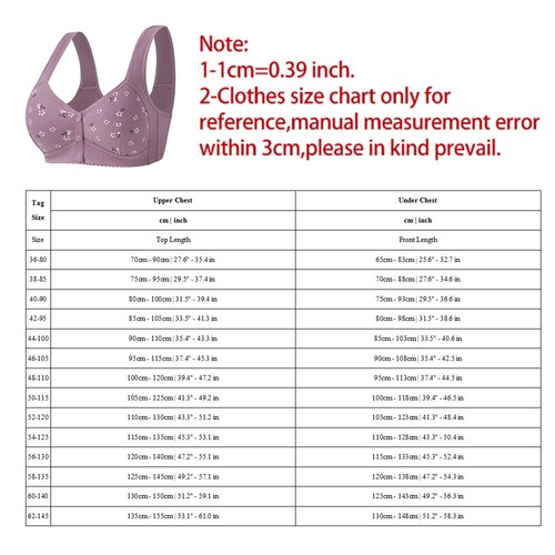 Women Underwear Wireless Bras Push Up Full Cotton Bralette Front Closure Bra New - Picture 3 of 28
