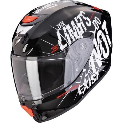 Kinder Motorrad Helm M - Scorpion EXO-JNR Air Boum - schwarz-weiß