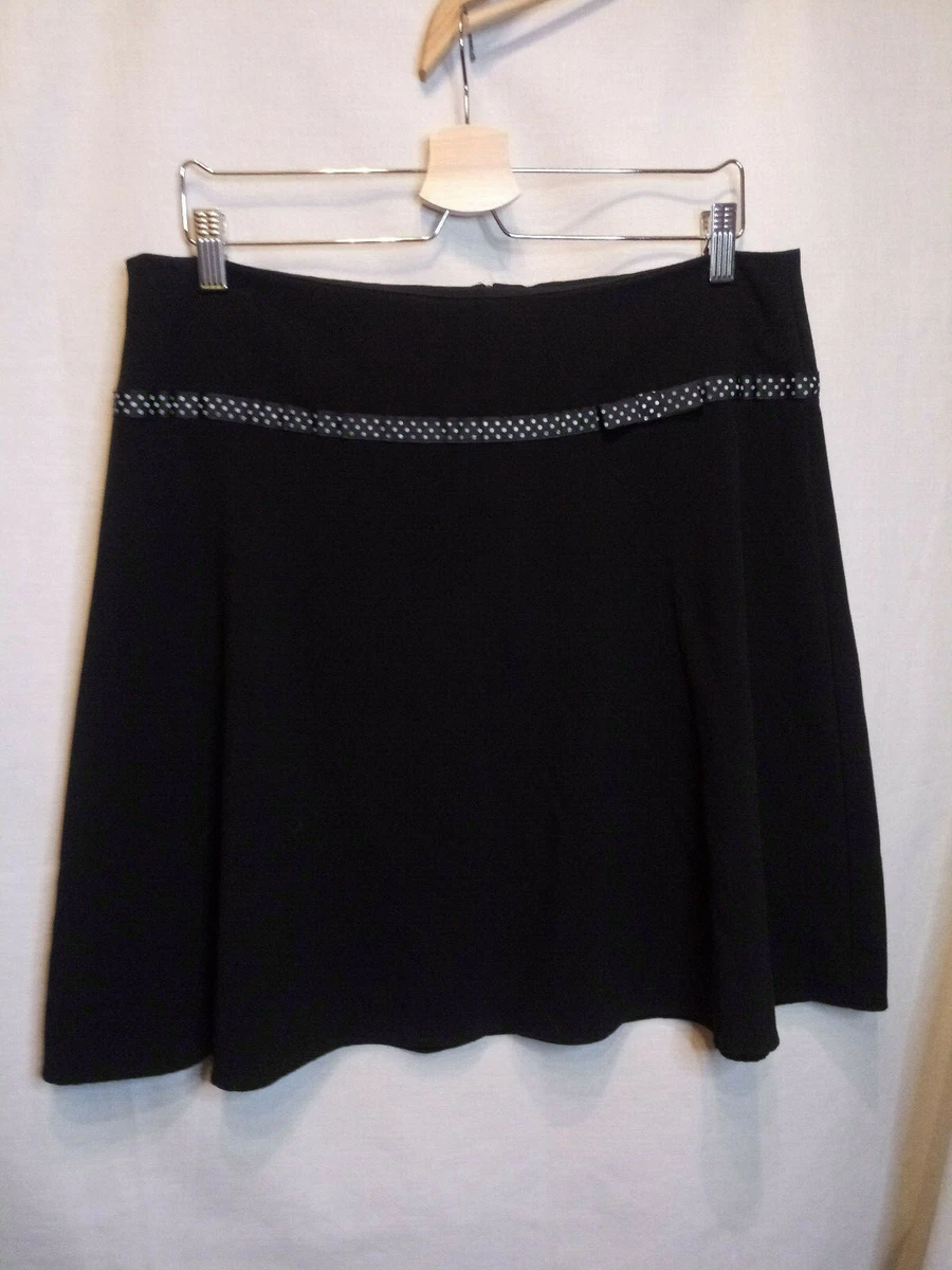 Joe Benbasset Size 13 mini skirt black with white pokka dot ribbon