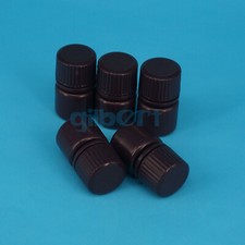 Lot5 5ml Brown PP Plastic Cylindrical Chemical Container Reagent Bottle