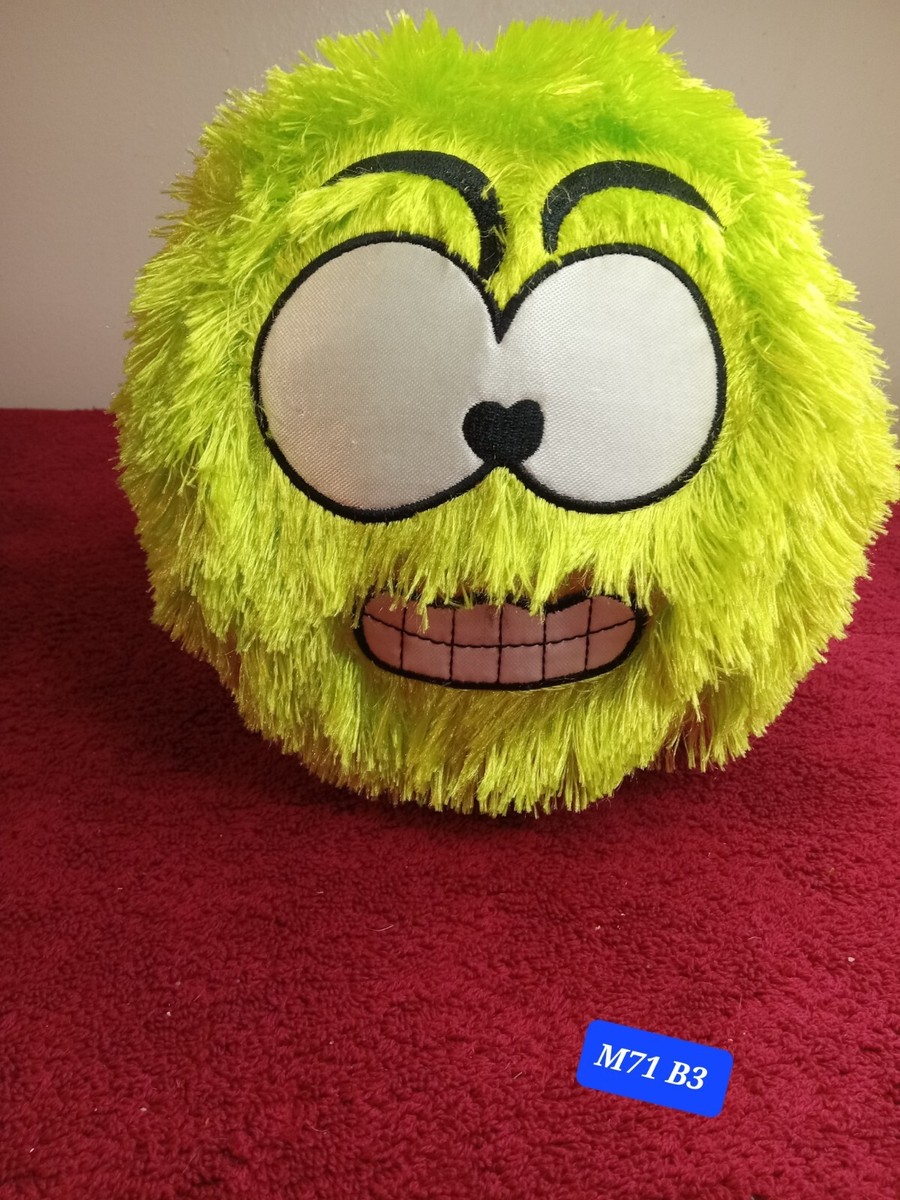 GREEN FUZZY FURRY BALL SHAGGY WITH FACE PLUSH 8.5 INC | eBay