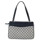 Sac à bandoulière GUCCI GG Supreme PVC cuir marine or 86 02 021 authentique 106806