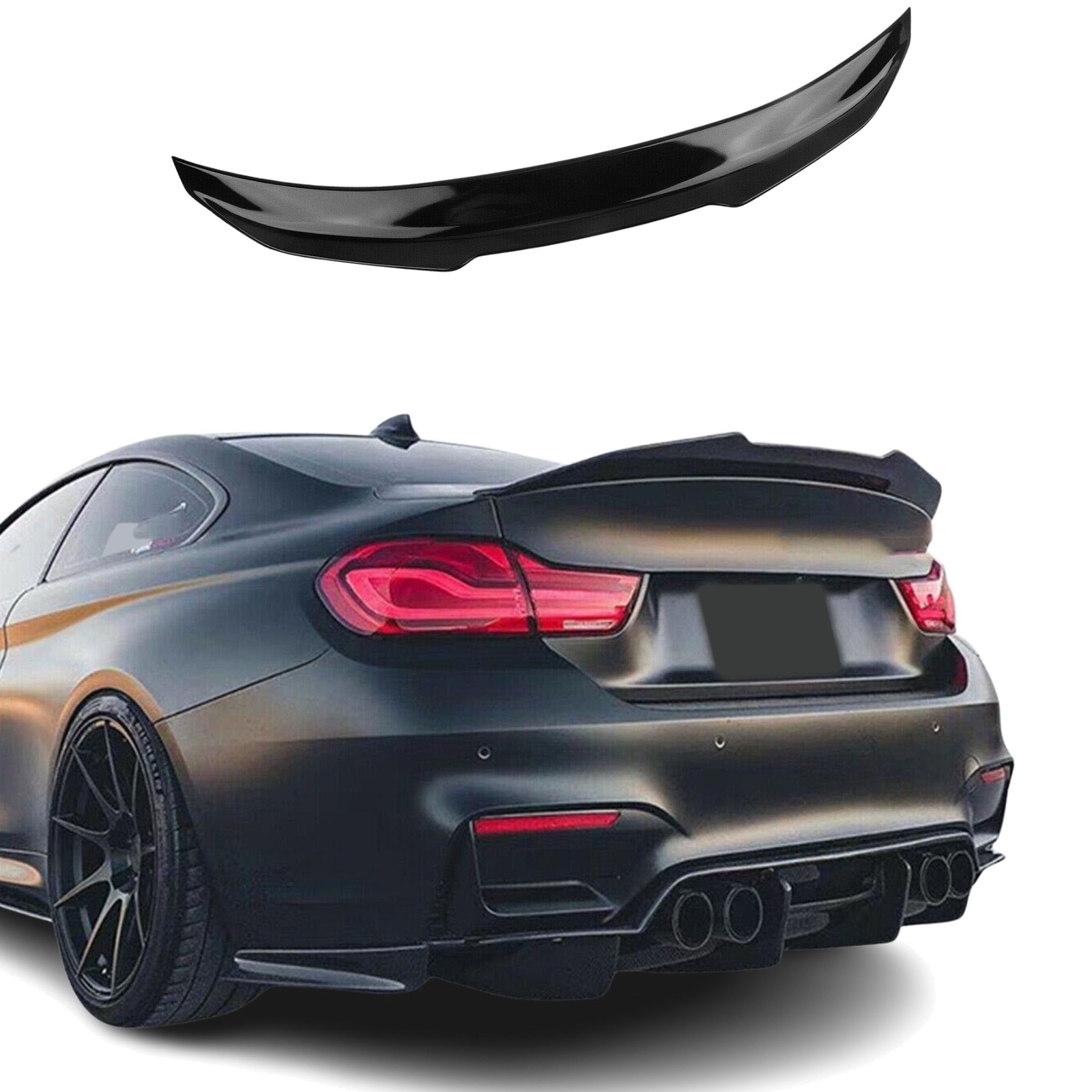 Rear Spoiler Fits for BMW F30 3er Limo, Spoiler Lip Car Tuning Black Gloss