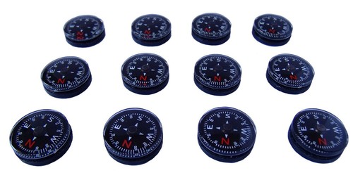 Type-III 12pc Liquid Filled 20mm Compasses for Paracord Bracelets, EDC - Picture 5 of 5
