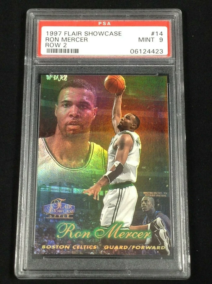 Baloncesto Flair Ron Mercer Row 2 #14 1997 RC PSA 9 y 1997 Finest Mercer PSA 9 Foto 4 de 4