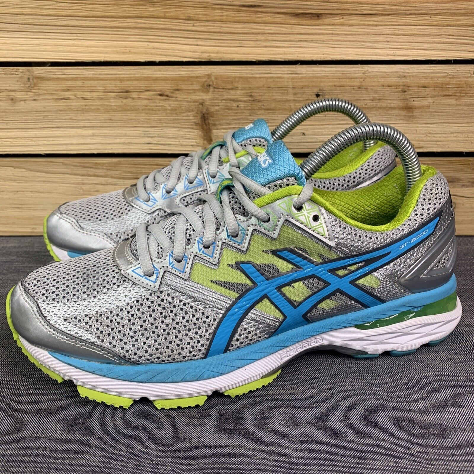 Asics GT-2000 4 8 D Wide Running Shoes T657N Silver Blue | eBay