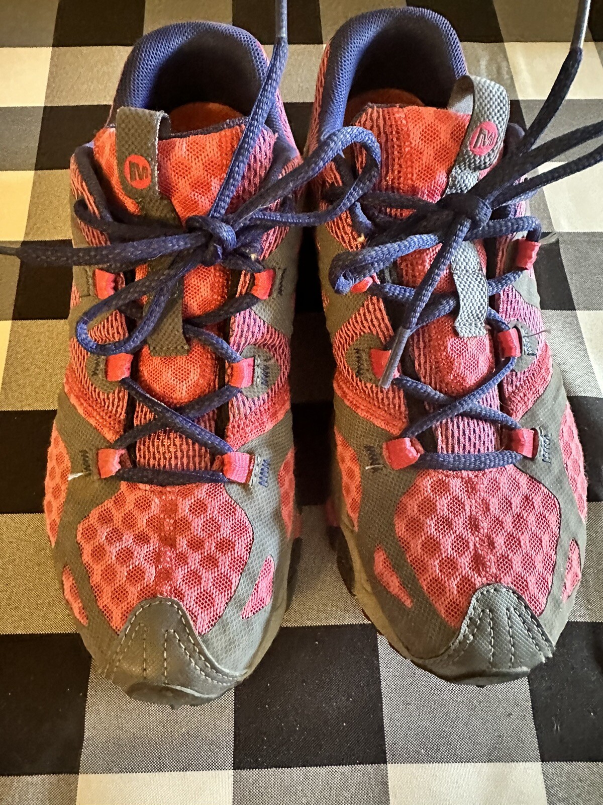 Scarpe Merrell rosa grigio rete stringate atletica trail running donna passeggio 7 5