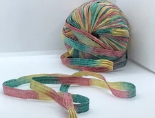 Memento - Berlini Ribbon Yarn #132 Toscana - Red Green Gold 50gr 88yds