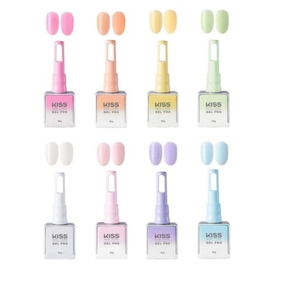 Kit 8 Vernis Gel Glitter Syrup Kiss New York - K-Beauty, 10g Par Couleur