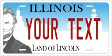 Illinois 2017 Custom State License Plate Personalized 12x6 Size