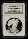 Photo of a 2002-W American Silver Eagle Proof from an eBay listing that sold on Jan 12, 2026