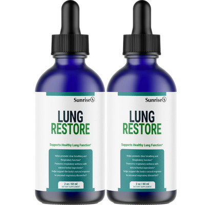 Lung Restore Drops For Healthy Lung Function, Lung Wellness Genuine 2 Bottles
