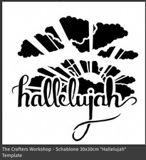 Stencil Hallelujah Template Crafters Workshop 12" X 12" Church Heaven NEW