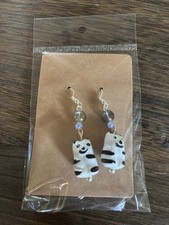 Panda Earrings Handmade