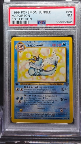 Vaporeon (1st Edition) graded PSA 7 for sale on eBay