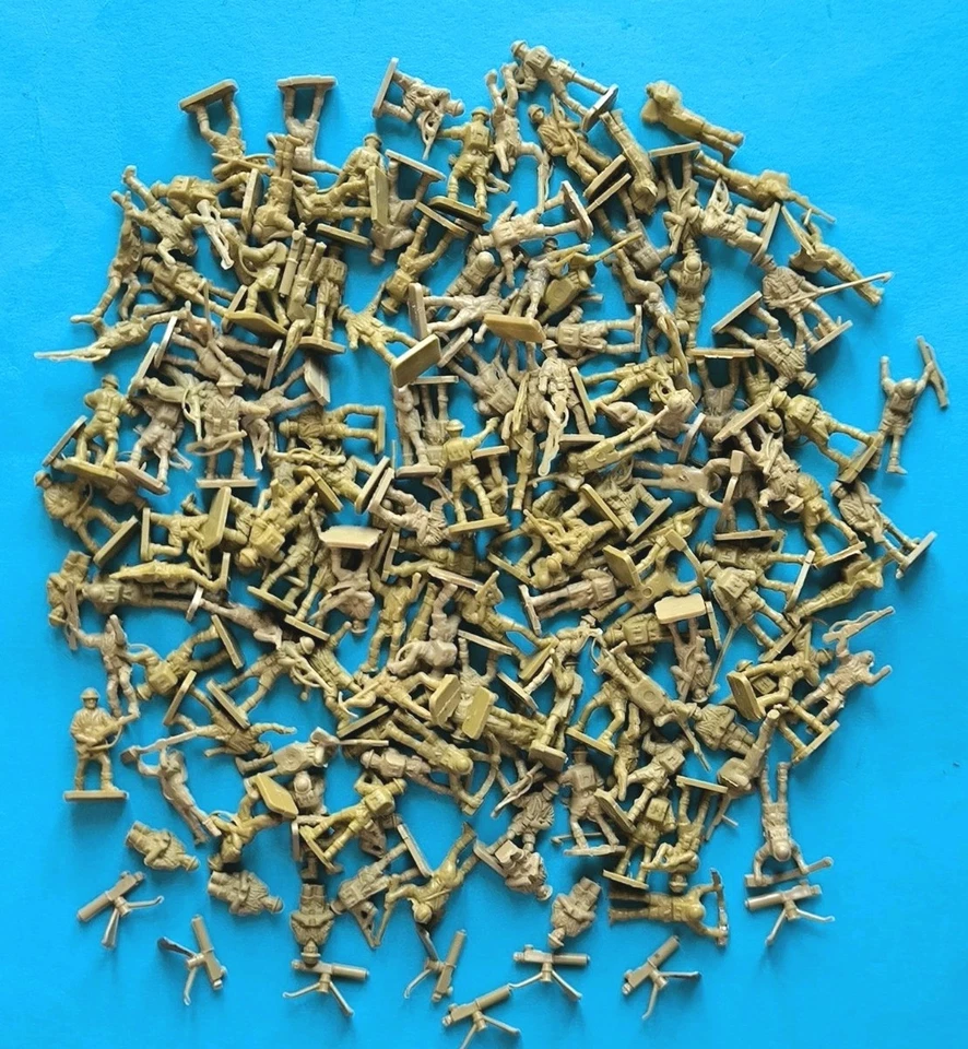 Lot Soldats Anciens Airfix,Armée Anglaise,WW2,Figurines 1/72, vintage  - Photo 1/3